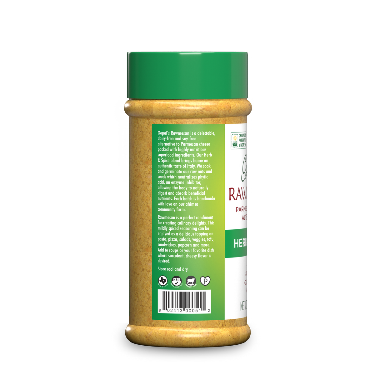 Herb & Spice Rawmesan® 4oz – Gopal's Healthfoods Herb & Spice Rawmesan® 4oz – Gopal's Healthfoods