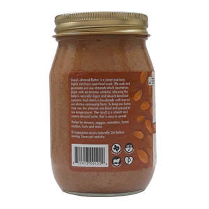 Organic Raw Sprouted Unsalted Almond Butter 16oz