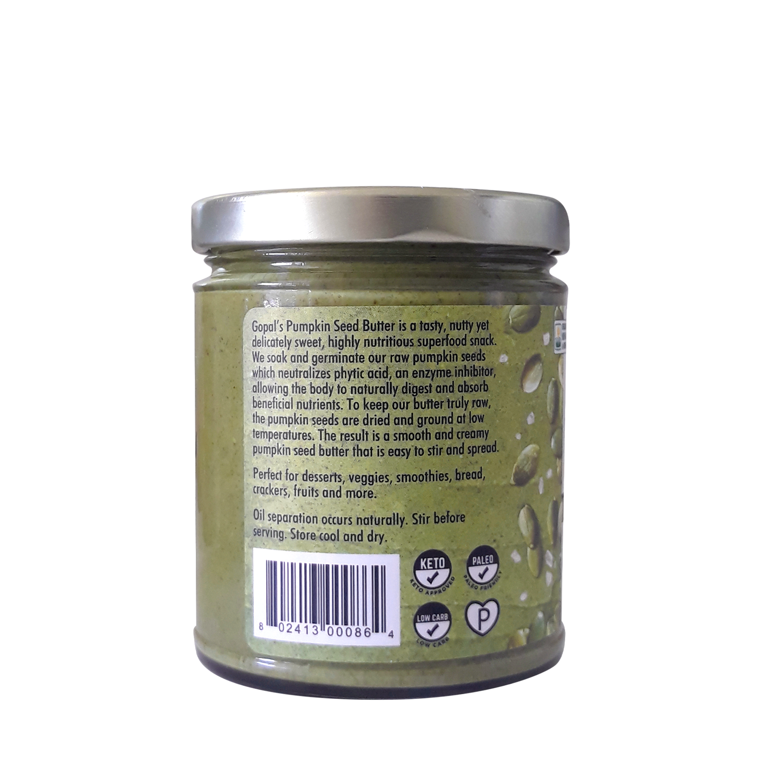 Organic Raw Sprouted Salted Pumpkin Seed Butter 8oz