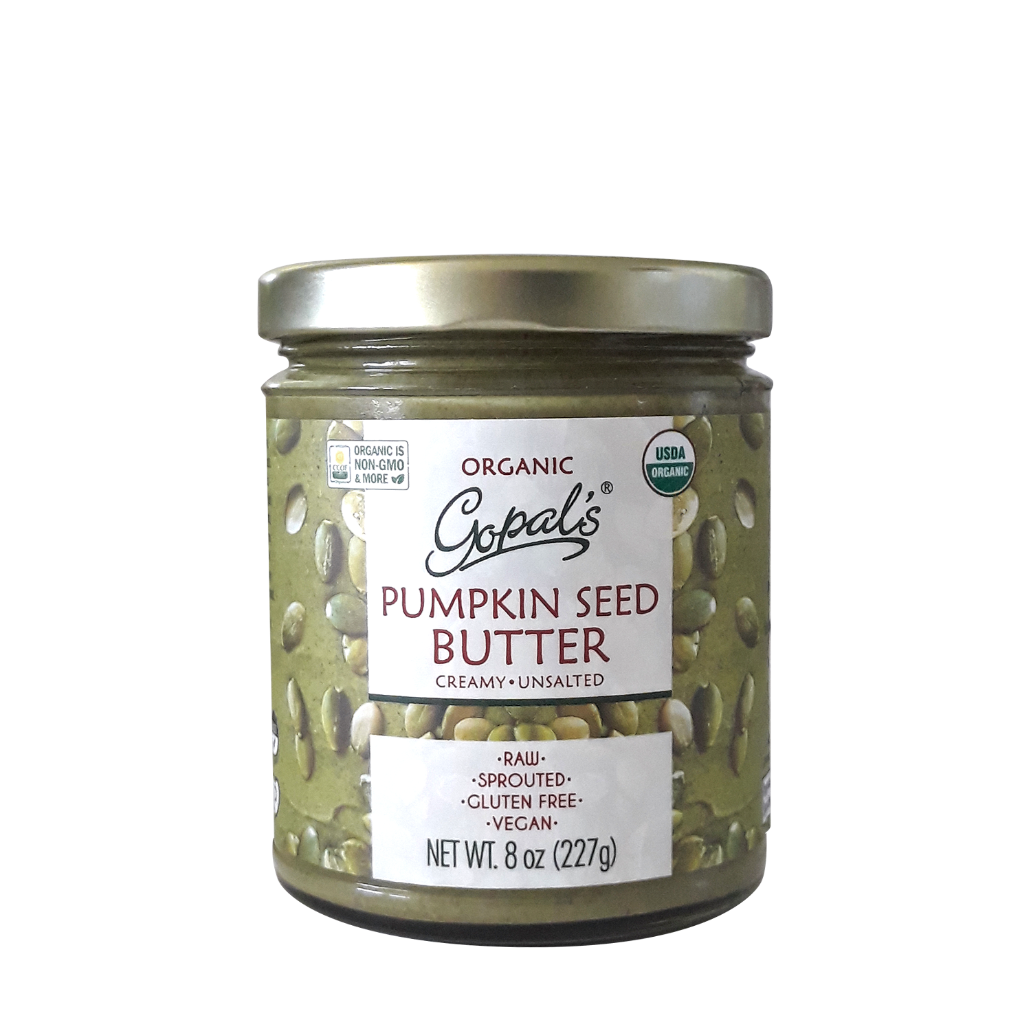 Organic Raw Sprouted Pumpkin Seed Butter, Unsalted 8oz