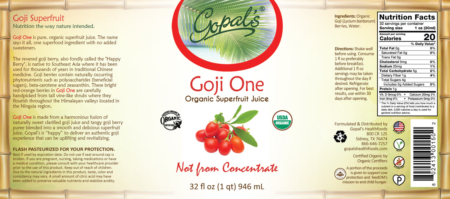 Goji One Organic Superfruit Juice 32oz