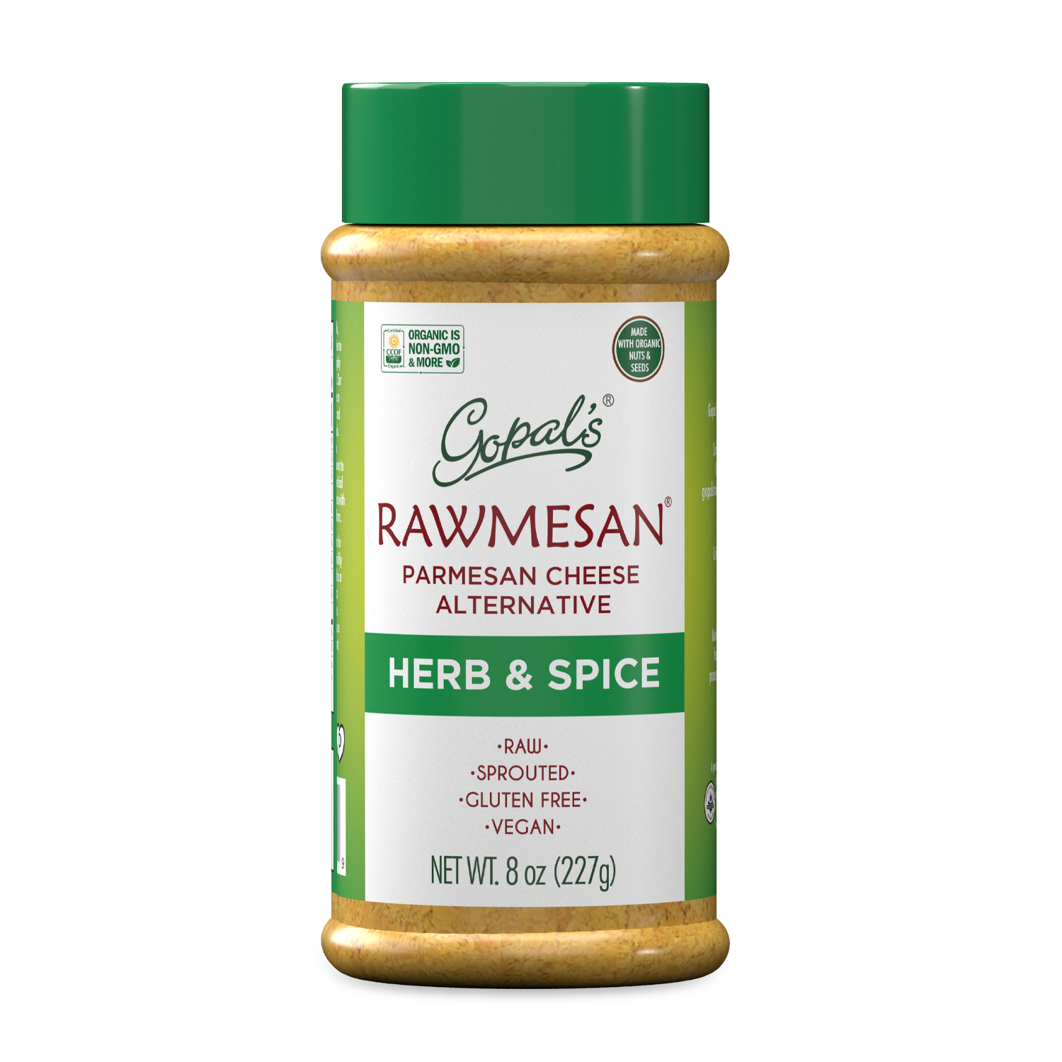 Herb & Spice Rawmesan® 8oz – Gopal's Healthfoods Herb & Spice Rawmesan® 8oz – Gopal's Healthfoods