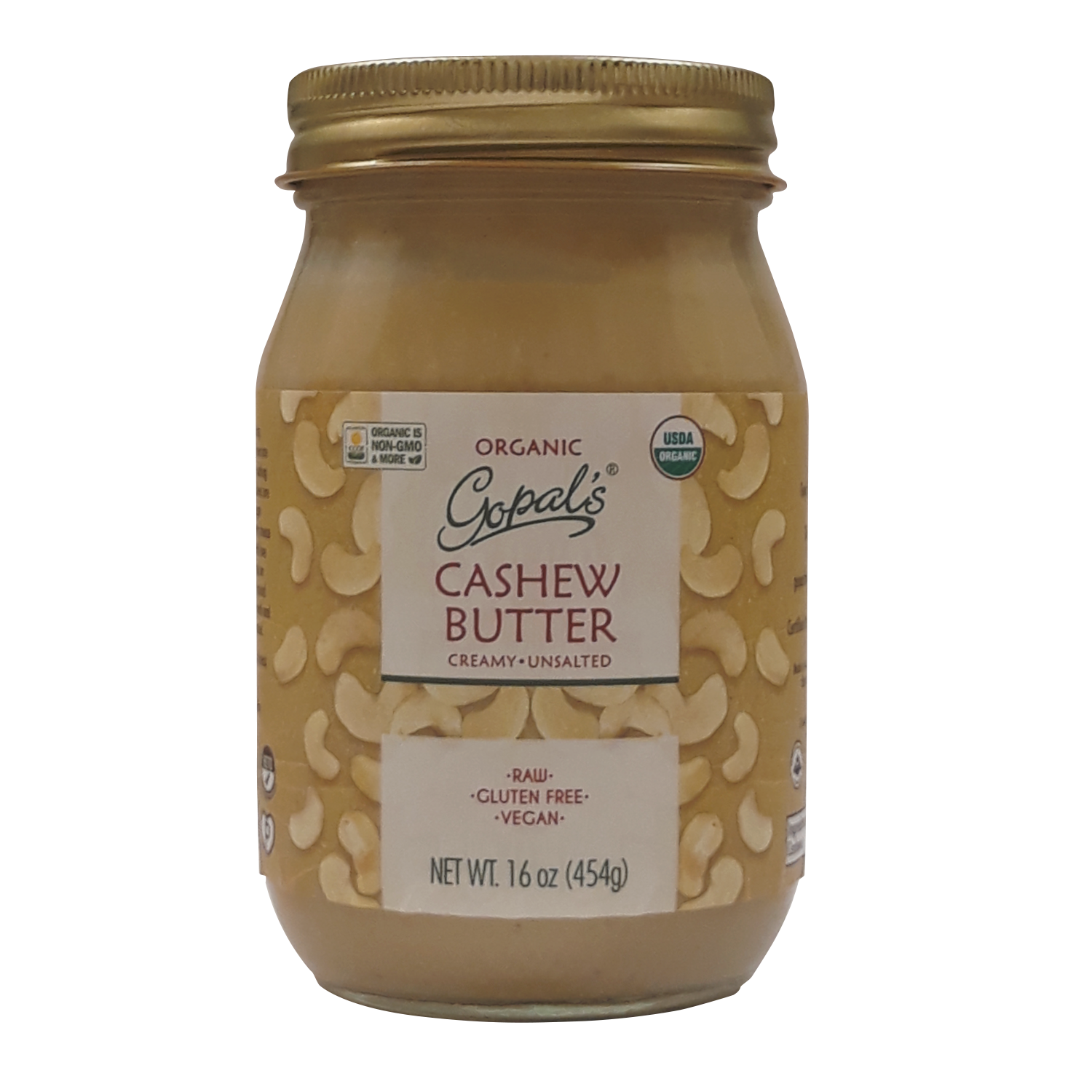 Organic Raw Unsalted Cashew Butter 16oz