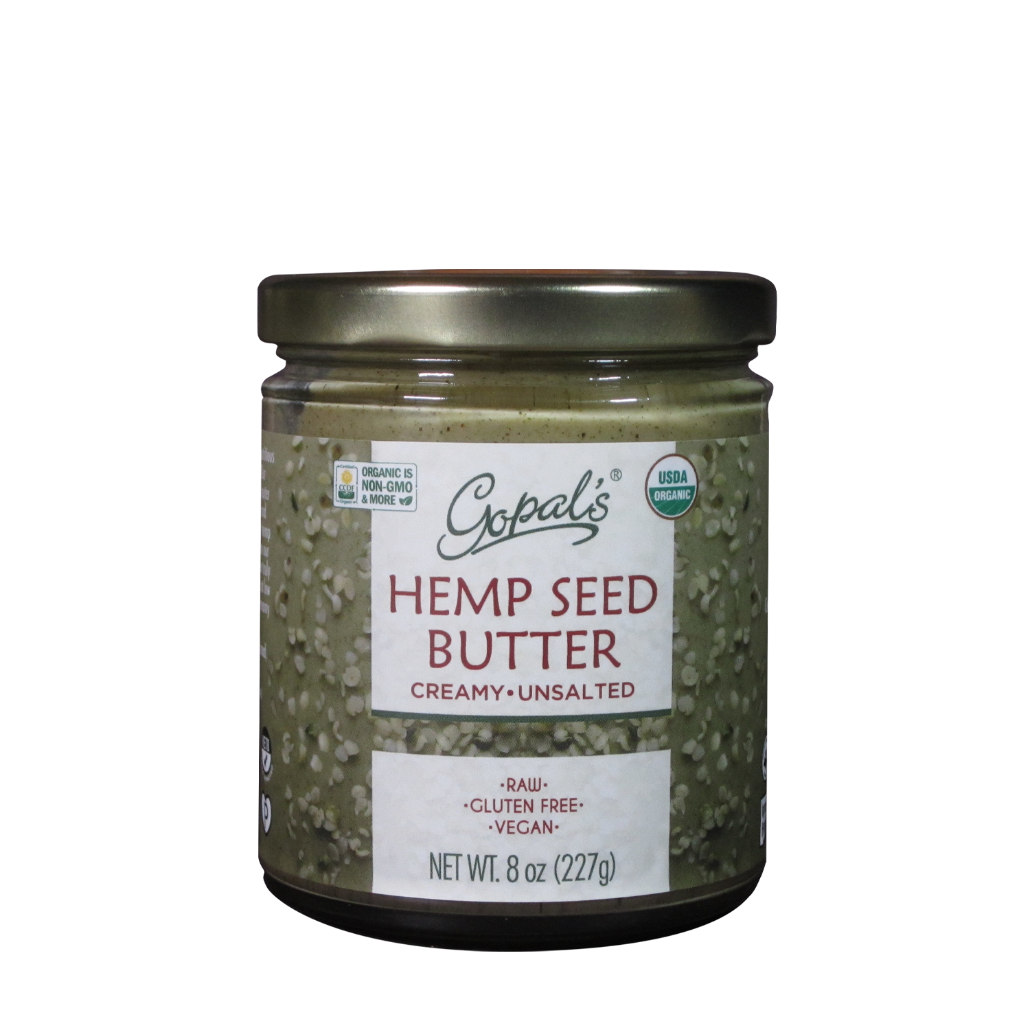 Organic Raw Hemp Seed Butter, Unsalted 8oz