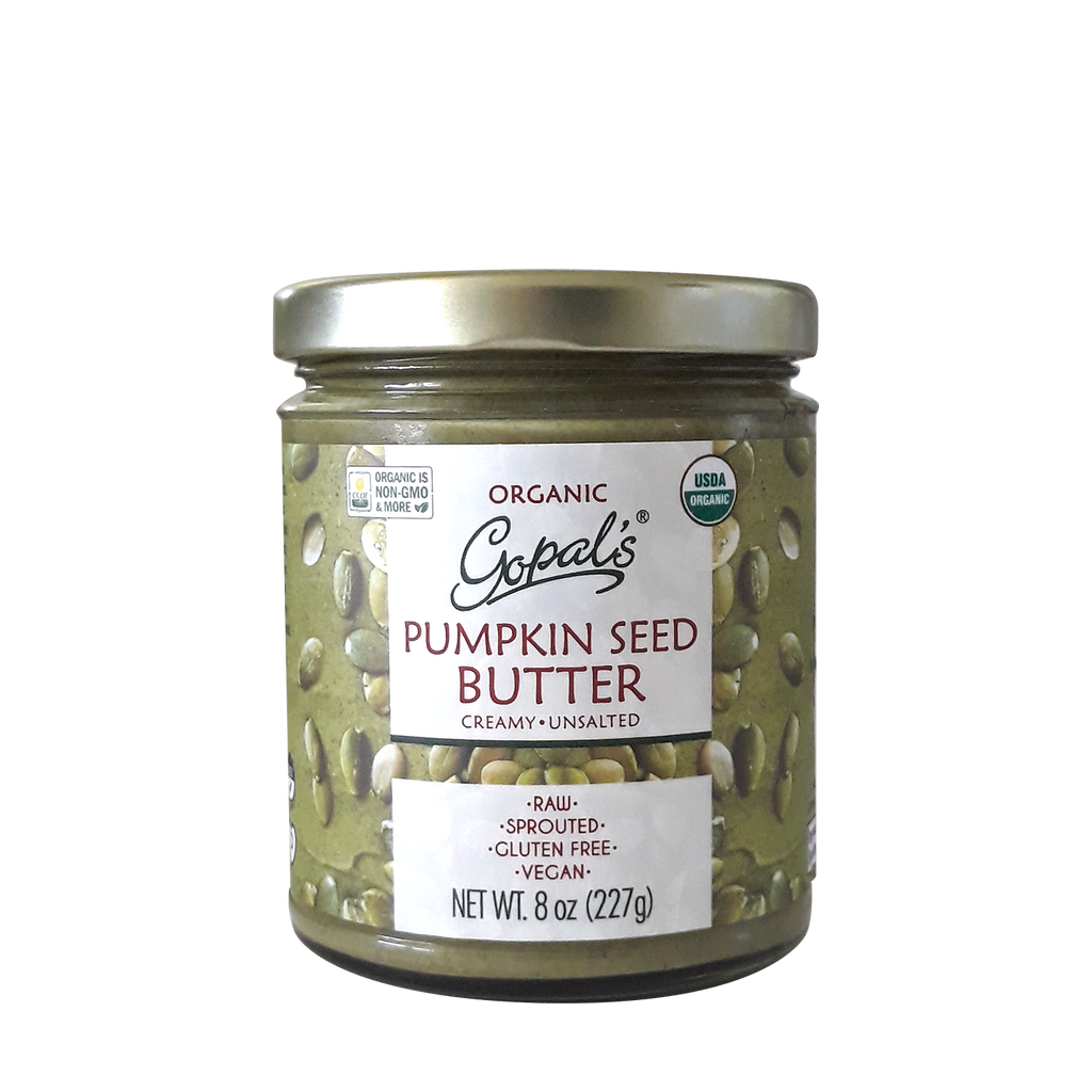Organic Raw Sprouted Pumpkin Seed Butter, Unsalted 8oz Gopal's