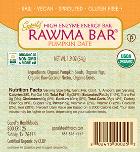 Pumpkin Date Rawma Bars® 1.9oz